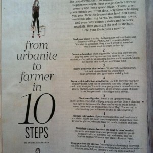 urbanite to farmer