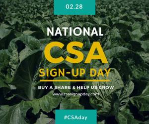 CSA sign up day