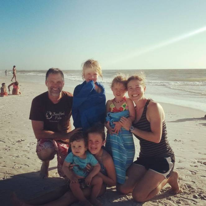 family beach